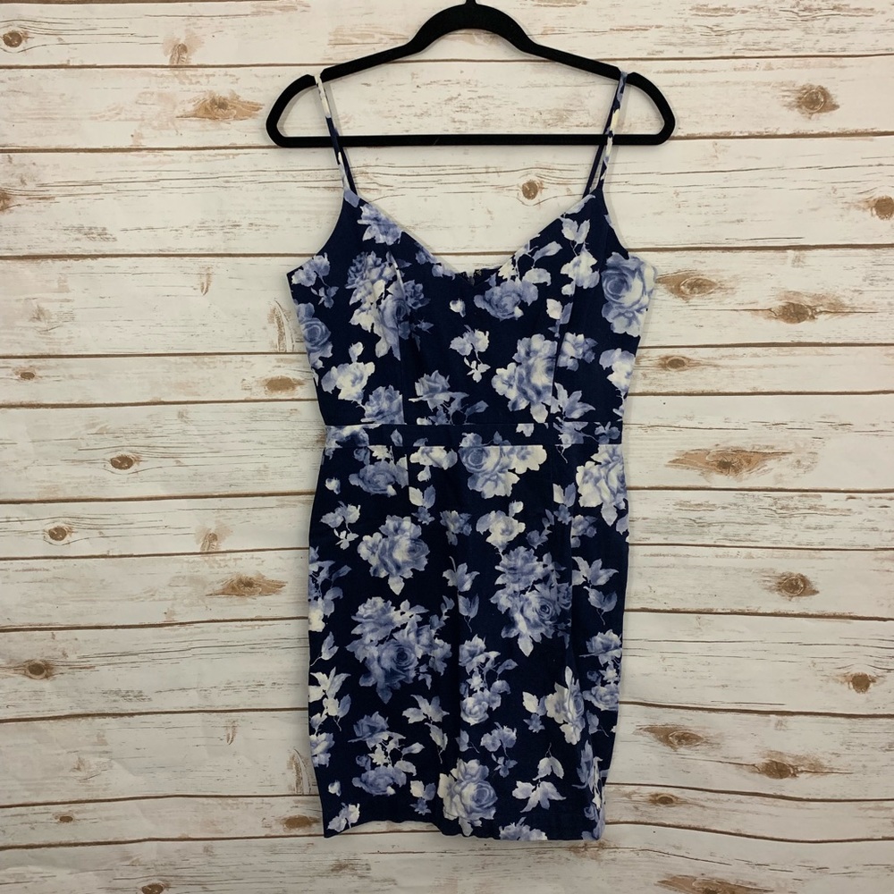 Joie Orchard Floral Blue Spaghetti Tank Dress - Picture 2 of 7